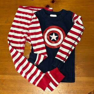 Hanna Andersson Marvel 110/5 Captain America pajama set